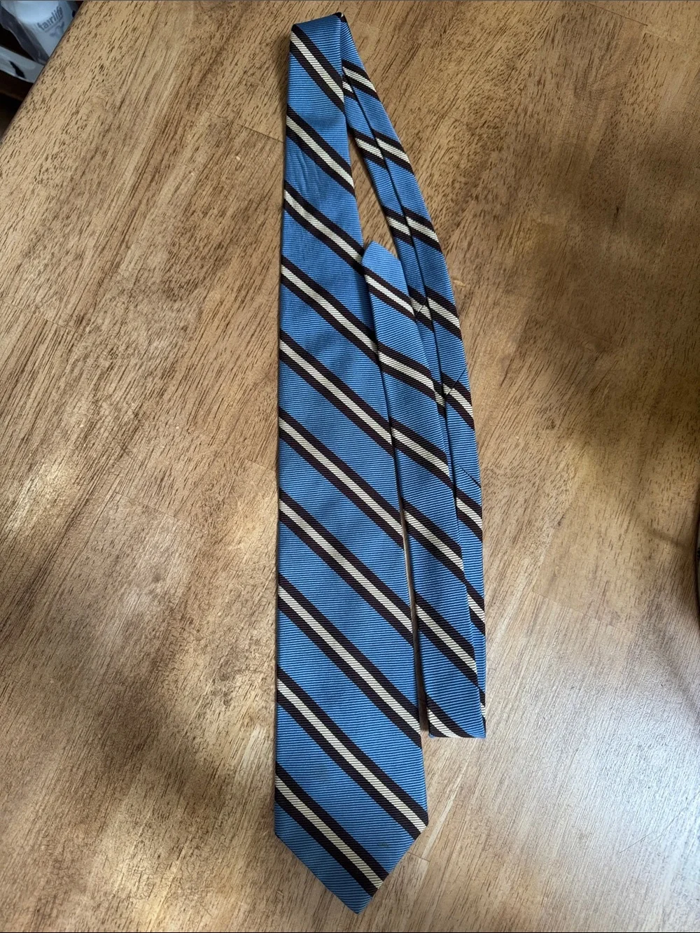 Brooks Brothers Classic Men's Blue Striped and Patterned Tie Set of 3 - Picture 5 of 6